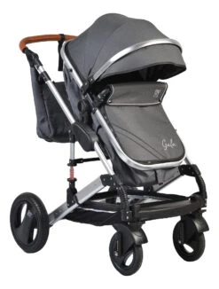 Cangaroo Gala Steel Grey 3-in-1 Combi Kinderwagen Incl. Autostoel -Babyproducten Winkel cangaroo gala black leather 3 in 1 combi kinderwagen incl autostoel 12