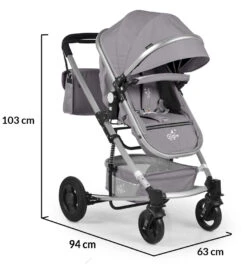 Cangaroo Gigi Light Grey 3-in-1 Combi Kinderwagen Incl. Autostoel 37 Cangaroo Gigi Light Grey 3-in-1 Combi Kinderwagen Incl. Autostoel -Babyproducten Winkel cangaroo gigi light grey 3 in 1 combi kinderwagen 16