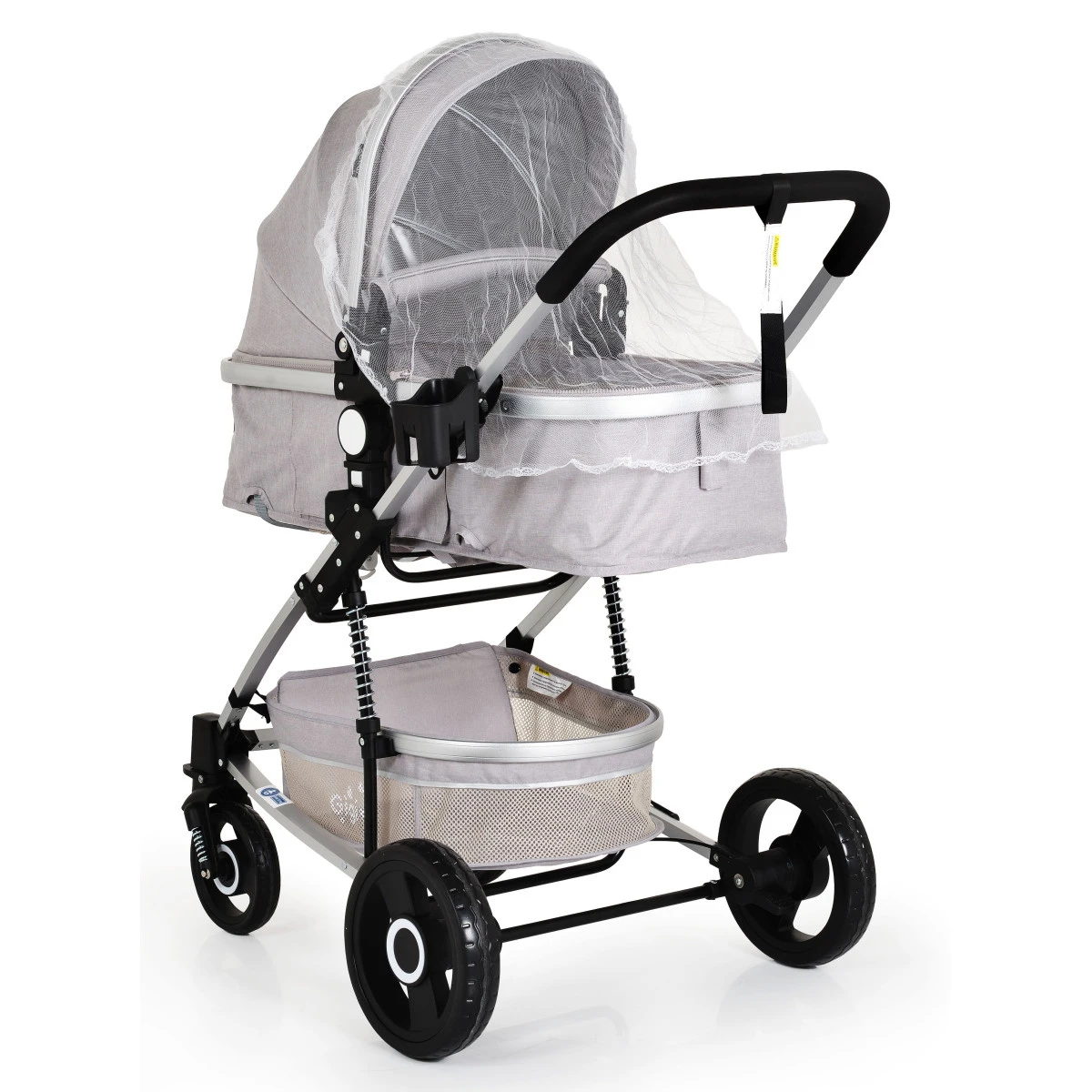 Cangaroo Gigi Light Grey 3-in-1 Combi Kinderwagen Incl. Autostoel 8 Cangaroo Gigi Light Grey 3-in-1 Combi Kinderwagen Incl. Autostoel - Afbeelding 6