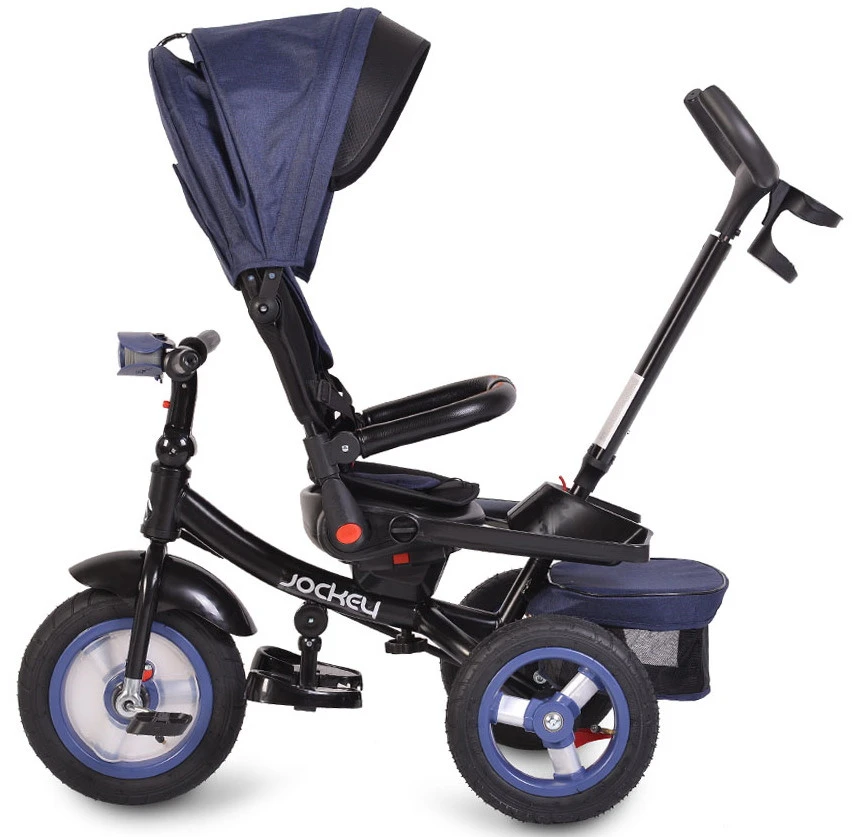 Cangaroo Jockey Trike Beige Stars Driewieler Met Duwstang En Zonnekap 10 Cangaroo Jockey Trike Beige Stars Driewieler Met Duwstang En Zonnekap - Afbeelding 8