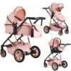 Cangaroo Midas Pink 3-in-1 Combi Kinderwagen Incl. Autostoel 1 Cangaroo Midas Pink 3-in-1 Combi Kinderwagen Incl. Autostoel -Babyproducten Winkel cangaroo midas pink 3 in 1 combi kinderwagen incl. autostoel