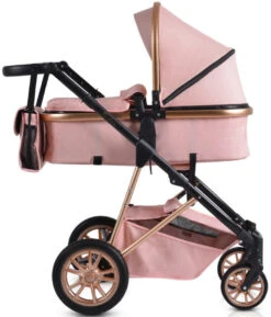 Cangaroo Midas Pink 3-in-1 Combi Kinderwagen Incl. Autostoel -Babyproducten Winkel cangaroo midas pink 3 in 1 combi kinderwagen incl. autostoel 2 1