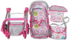 Cangaroo Pink Rose Poppen Kinderwagen 9651B -Babyproducten Winkel cangaroo pink rose poppen kinderwagen 9651b 11