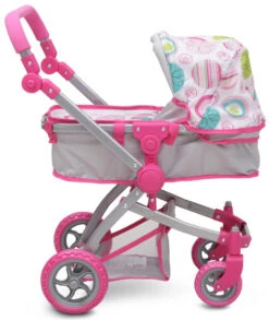 Cangaroo Pink Rose Poppen Kinderwagen 9651B -Babyproducten Winkel cangaroo pink rose poppen kinderwagen 9651b 3