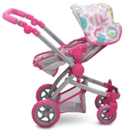 Cangaroo Pink Rose Poppen Kinderwagen 9651B -Babyproducten Winkel cangaroo pink rose poppen kinderwagen 9651b 8
