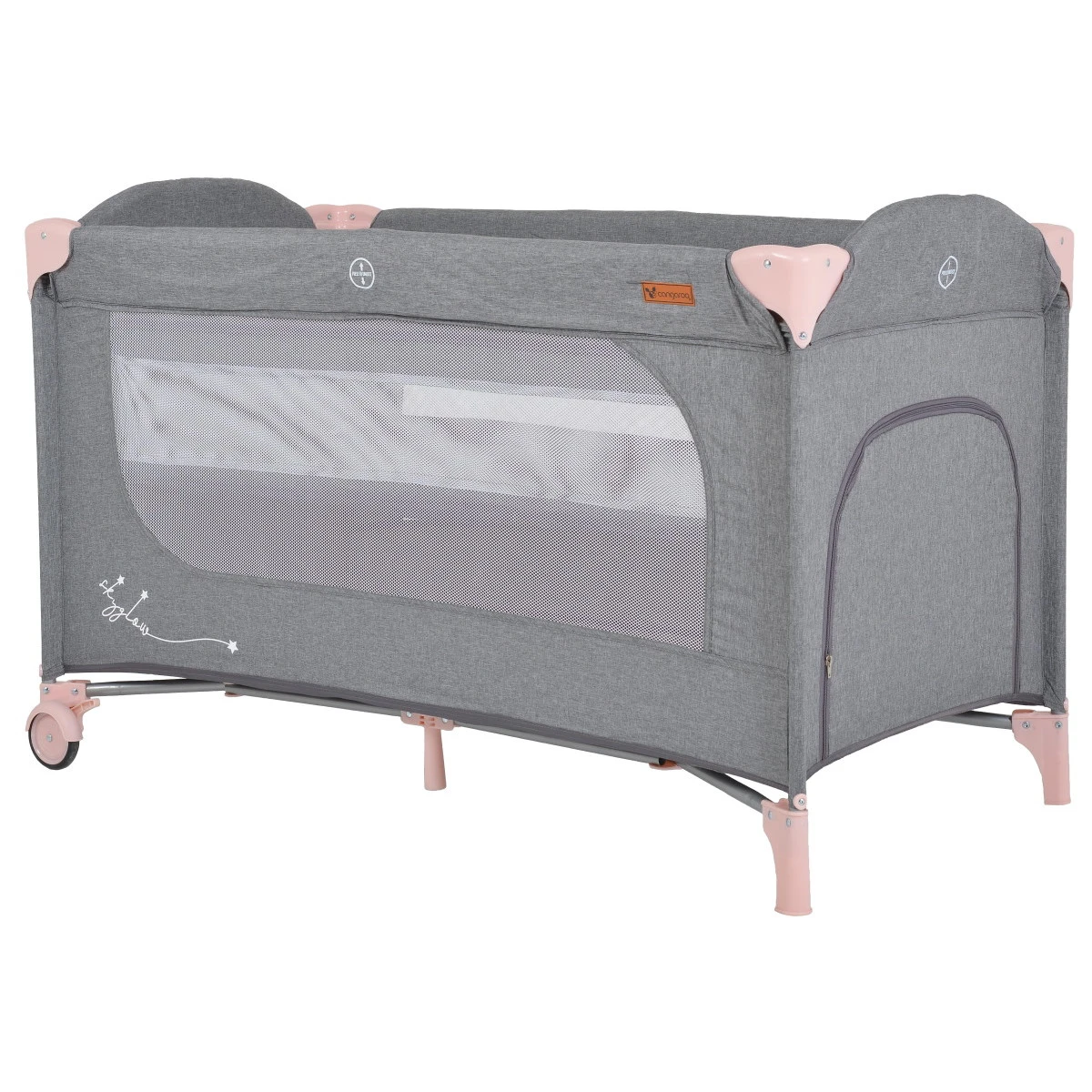 Cangaroo Skyglow 2 Pink Campingbed Incl. Bodemverhoger 3 Cangaroo Skyglow 2 Pink Campingbed Incl. Bodemverhoger