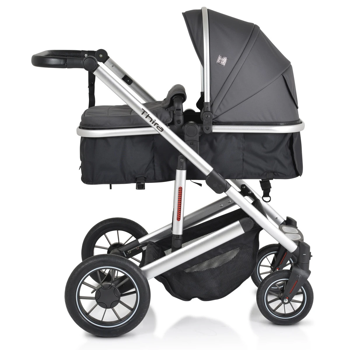 Cangaroo Thira Grey 3-in-1 Combi Kinderwagen Incl. Autostoel 4 Cangaroo Thira Grey 3-in-1 Combi Kinderwagen Incl. Autostoel - Afbeelding 2