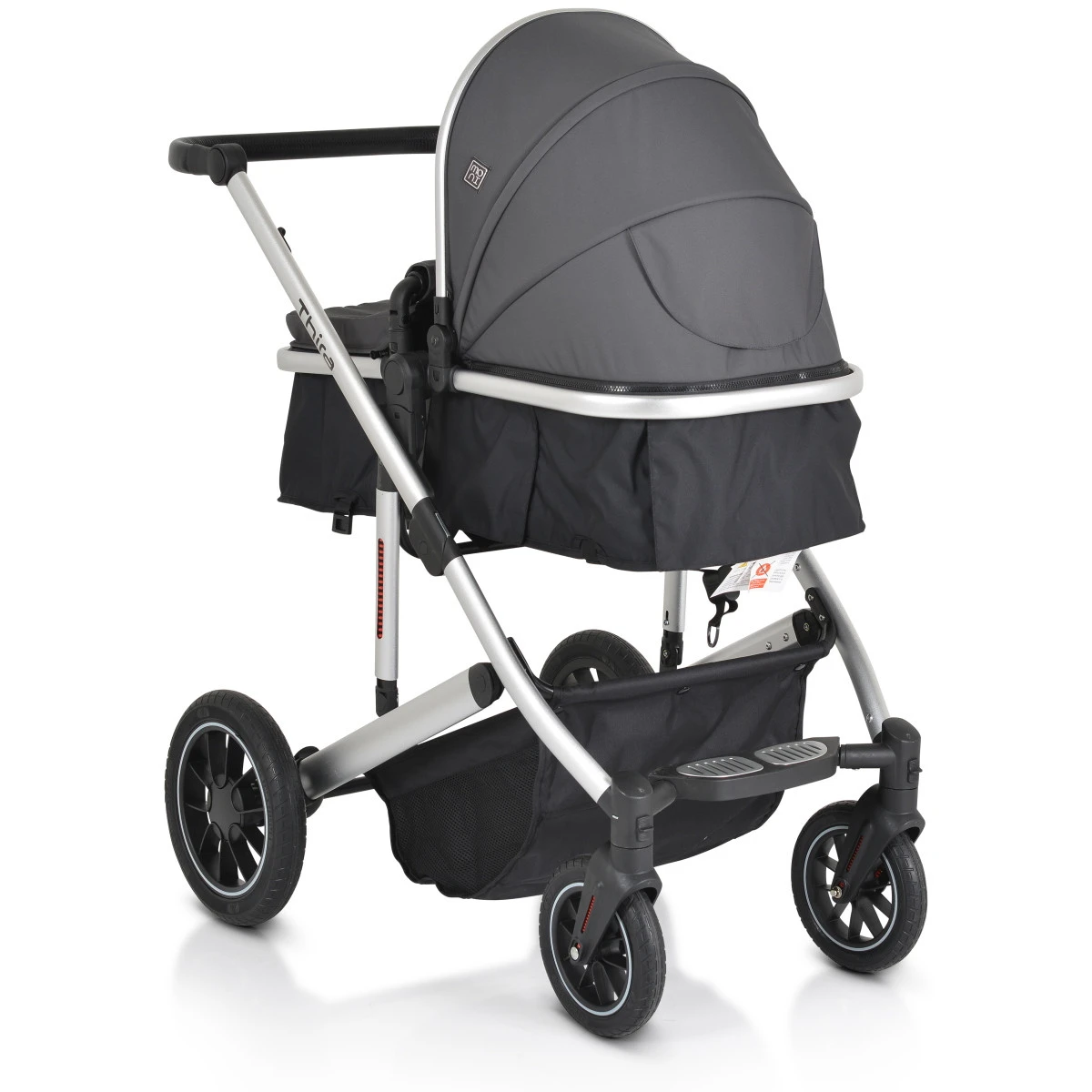 Cangaroo Thira Grey 3-in-1 Combi Kinderwagen Incl. Autostoel 7 Cangaroo Thira Grey 3-in-1 Combi Kinderwagen Incl. Autostoel - Afbeelding 5