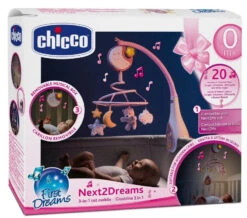 Chicco Next2Me Dreams Pink Muziekmobiel C07627.10 -Babyproducten Winkel chicco next2dreams baby roze muziekmobiel 4 1