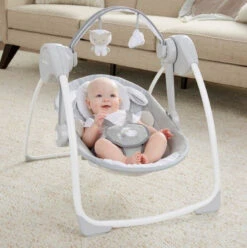 Bright Starts Ingenuity Comfort2Go Portable Swing Cuddle Lamb Babyschommel K12184 -Babyproducten Winkel cuddle lamb babyschommel7