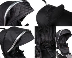 Ding Amigo Black/Silver Tweeling Kinderwagen Incl. 2 Autostoelen DI-191710 -Babyproducten Winkel ding amigo black silver tweeling kinderwagen incl. 2 autostoelen di 191710 2 1