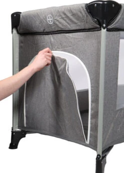 Ding Stripe Grey Melange Deluxe Campingbed DI-271804 25 Ding Stripe Grey Melange Deluxe Campingbed DI-271804 -Babyproducten Winkel ding campingbed deluxe grey luik02k