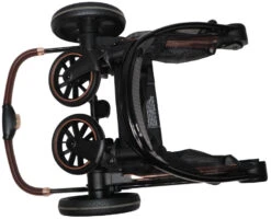 Ding Fenix Black/Rose Kinderwagen DI-191702 -Babyproducten Winkel ding fenix kinderwagen ingeklapt 1