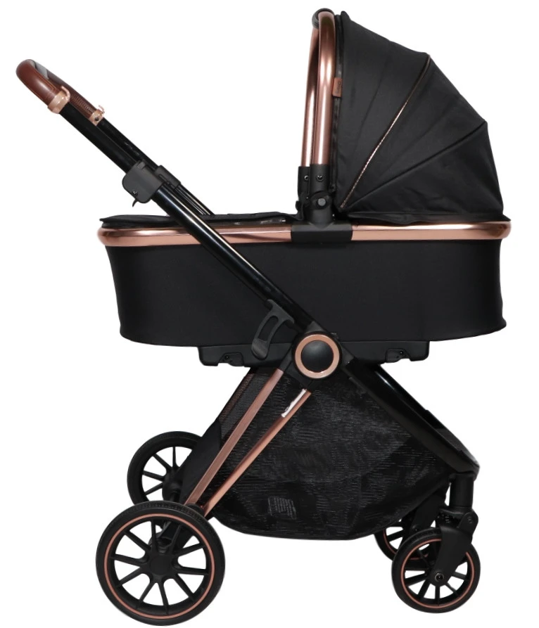 Ding Fenix Black/Rose 3-in-1 Combi Kinderwagen Incl. Autostoel 13 Ding Fenix Black/Rose 3-in-1 Combi Kinderwagen Incl. Autostoel - Afbeelding 11