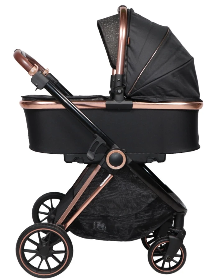 Ding Fenix Black/Rose 3-in-1 Combi Kinderwagen Incl. Autostoel 15 Ding Fenix Black/Rose 3-in-1 Combi Kinderwagen Incl. Autostoel - Afbeelding 13