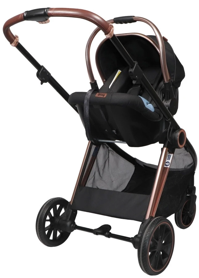 Ding Fenix Black/Rose 3-in-1 Combi Kinderwagen Incl. Autostoel 16 Ding Fenix Black/Rose 3-in-1 Combi Kinderwagen Incl. Autostoel - Afbeelding 14