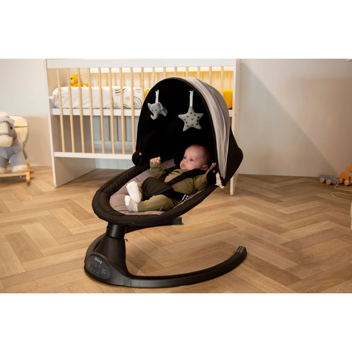 Ding Hugg Black Swing Babyschommel DI-938428 11 Ding Hugg Black Swing Babyschommel DI-938428 - Afbeelding 9