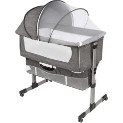 Eco Baby Donkergrijs Wieg Aan Bed FB5001 -Babyproducten Winkel eco baby donkergrijs wieg aan bed fb5001 1