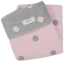 Zaffiro Grijs & Roze Gestipt 100 X 150 Cm Ledikantdeken 15342