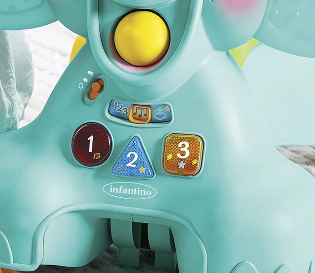 Infantino Sensory Ollie 3-in-1 Olifant Loopwagen BK-217023 5 Infantino Sensory Ollie 3-in-1 Olifant Loopwagen BK-217023 - Afbeelding 3