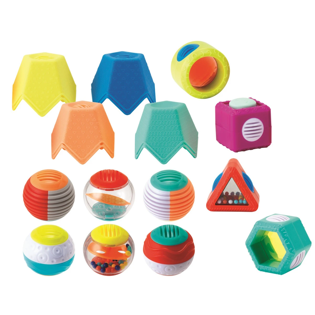 Infantino Balls Blocks & Cups Speelset BK-301057 3 Infantino Balls Blocks & Cups Speelset BK-301057