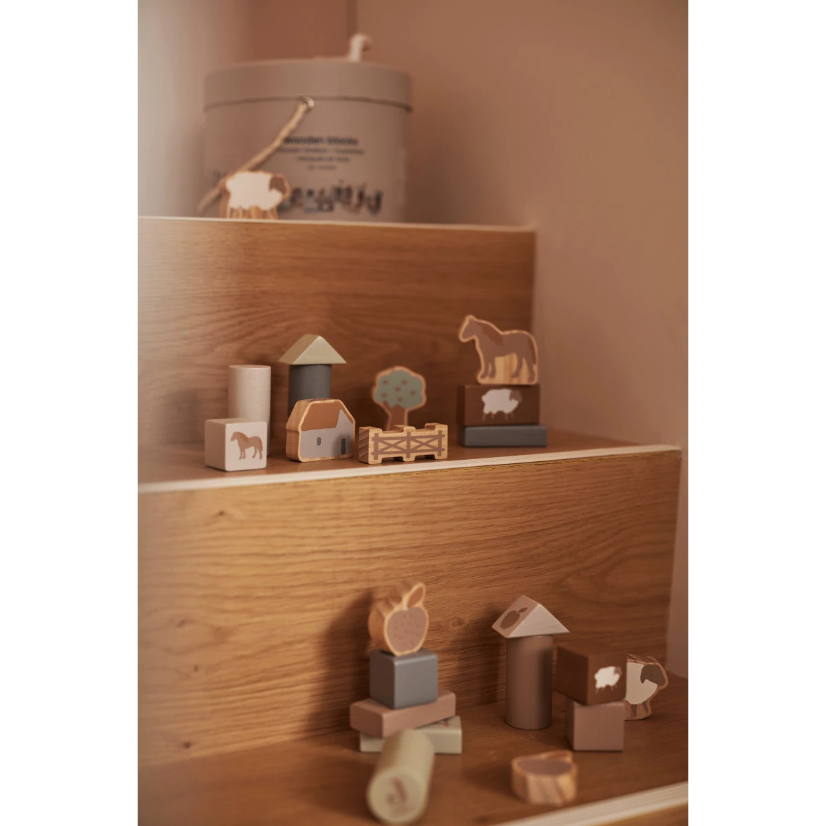 Jollein Farm Houten Blokkenset 712-603-67021 6 Jollein Farm Houten Blokkenset 712-603-67021 - Afbeelding 4