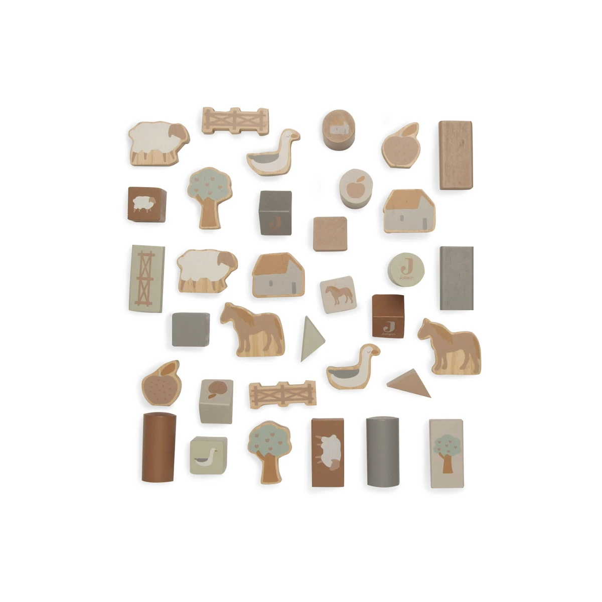 Jollein Farm Houten Blokkenset 712-603-67021 5 Jollein Farm Houten Blokkenset 712-603-67021 - Afbeelding 3