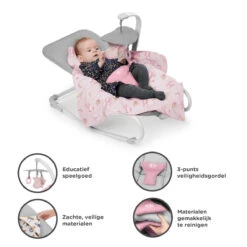 Kinderkraft Felio 2 Peony Rose Bouncer Wipstoel KBFELI20PNK0000 -Babyproducten Winkel kinderkraft felio 2 peony rose bouncer wipstoel kbfeli20pnk0000 6