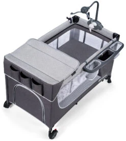 Kinderkraft Leody Grey Campingbed Met Accessoires KCLEOD00GRY00AC