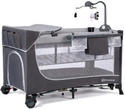 Kinderkraft Leody Grey Campingbed Met Accessoires KCLEOD00GRY00AC -Babyproducten Winkel kinderkraft leody grey campingbed met accessoires kcleod00gry00ac 2 1920x1920