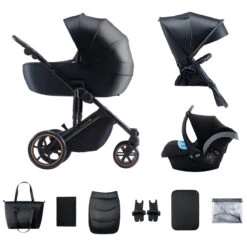 Kinderkraft Prime 2 Venezian Black 3-in-1 Kinderwagen Incl. Autostoel KSPRIM02BLK3000