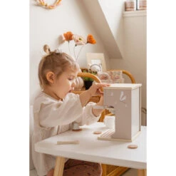 Label Label Nougat Houten Espresso Machine LLWT-37070 -Babyproducten Winkel label label nougat houten espresso 1
