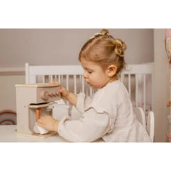 Label Label Nougat Houten Espresso Machine LLWT-37070 -Babyproducten Winkel label label nougat houten espresso 2