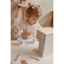 Label Label Nougat Houten Espresso Machine LLWT-37070 -Babyproducten Winkel label label nougat houten espresso 4