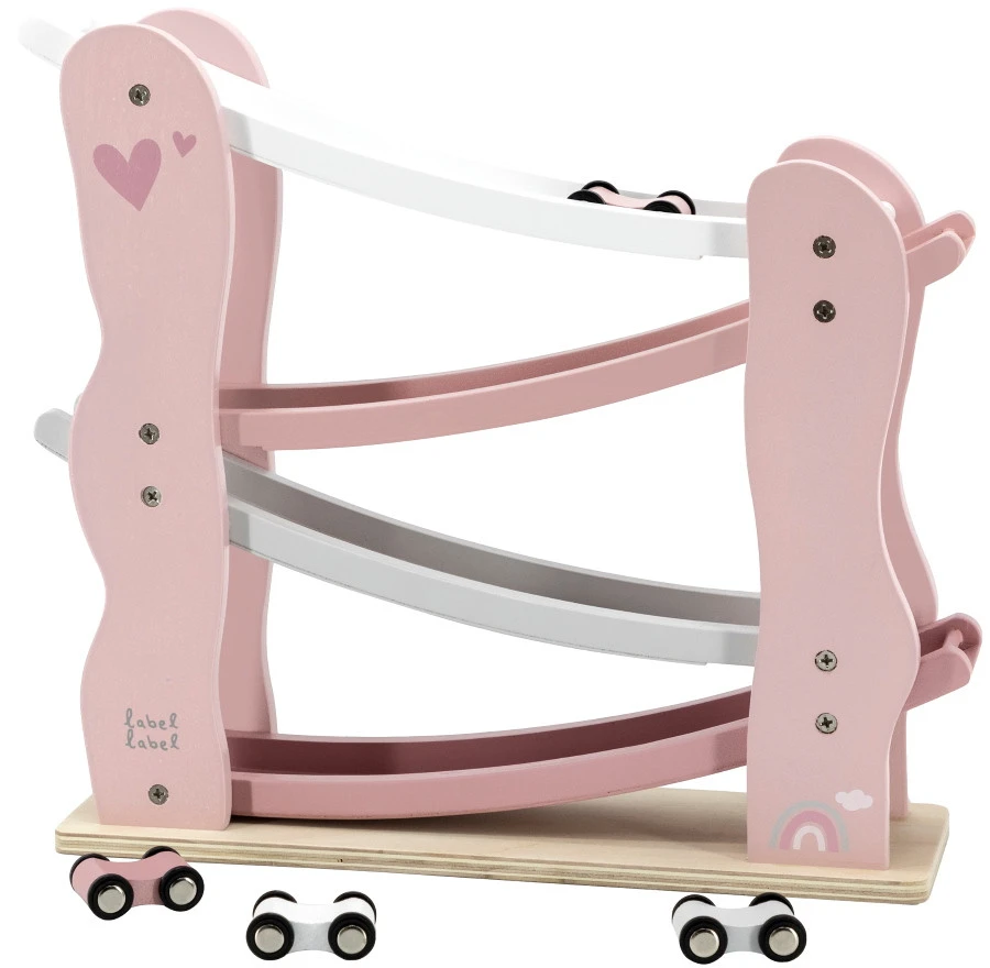 Label Label Roze Houten Autobaan LLWT-25125 3 Label Label Roze Houten Autobaan LLWT-25125