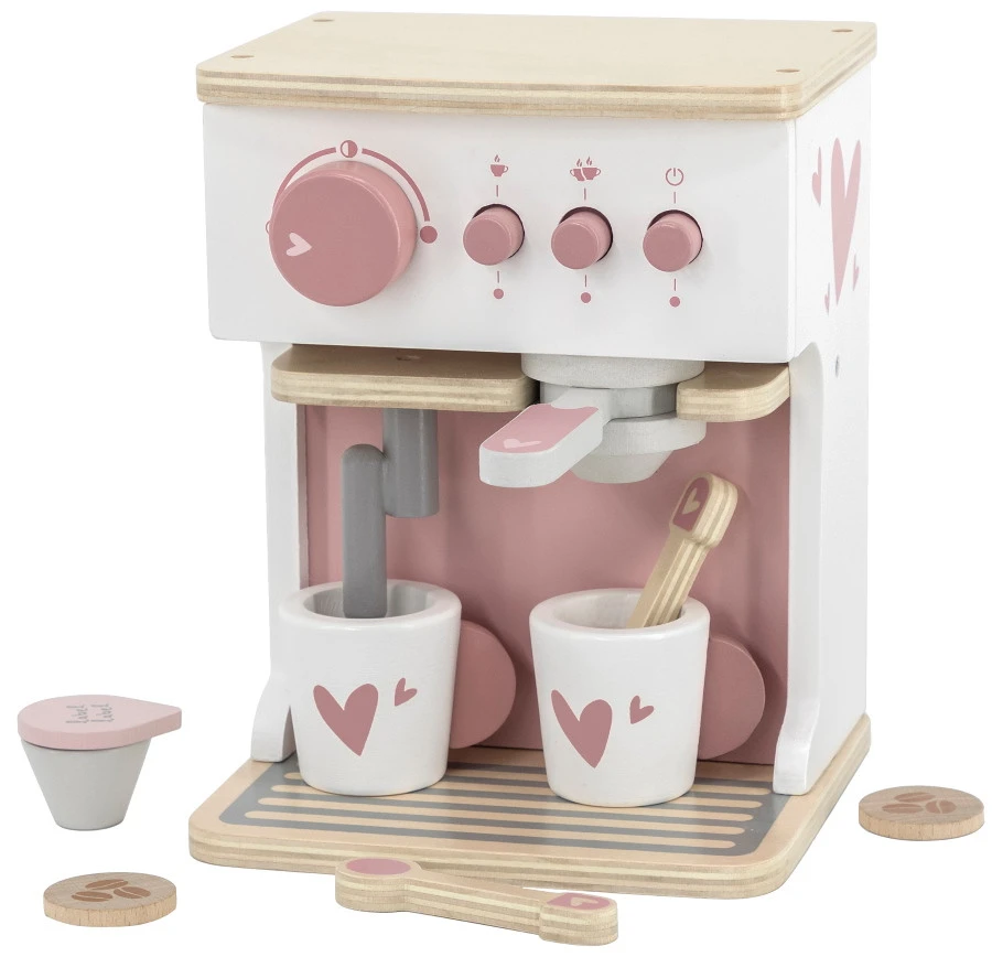 Label Label Roze Houten Espresso Machine LLWT-24883 3 Label Label Roze Houten Espresso Machine LLWT-24883