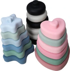 Label Label Roze Silicone Stapeltoren LLST-15355 -Babyproducten Winkel label label silicone stapeltoren 1 1