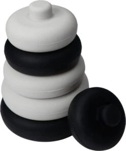 Label Label Zwart/Wit Silicone Stapeltoren LLST-15379