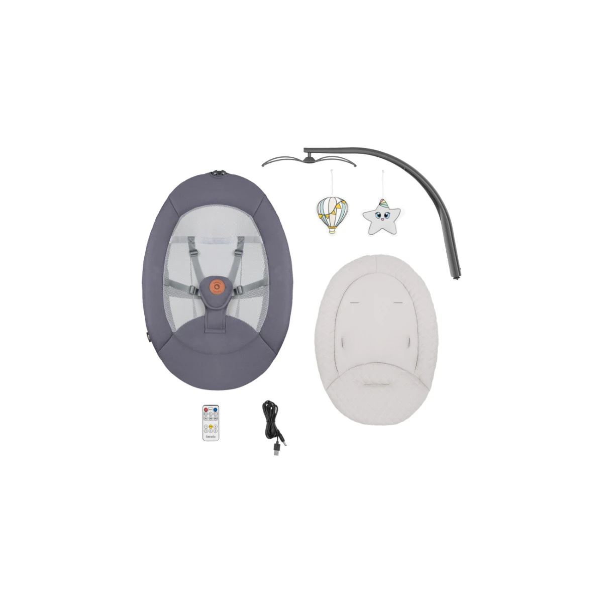 Lionelo Rina Concrete Grey Babyschommel LO-RINA 16 Lionelo Rina Concrete Grey Babyschommel LO-RINA - Afbeelding 14