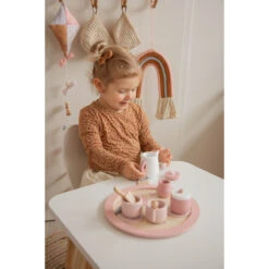 Label Label Roze Houten Theeservies Set LLWT-24838 -Babyproducten Winkel llwt 24838 5420067924838 tea set pink 03