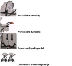 Lorelli Alexa Pearl Beige 3-in-1 Combi Kinderwagen Incl. Autostoel 1002129-2182D -Babyproducten Winkel lorelli 3 in 1 combi kinderwagen incl. autostoel 1002129