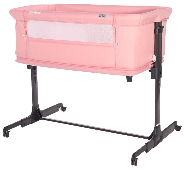 Lorelli Milano Pink 2-in-1 Wieg Aan Bed 1008044-0001 3 Lorelli Milano Pink 2-in-1 Wieg Aan Bed 1008044-0001