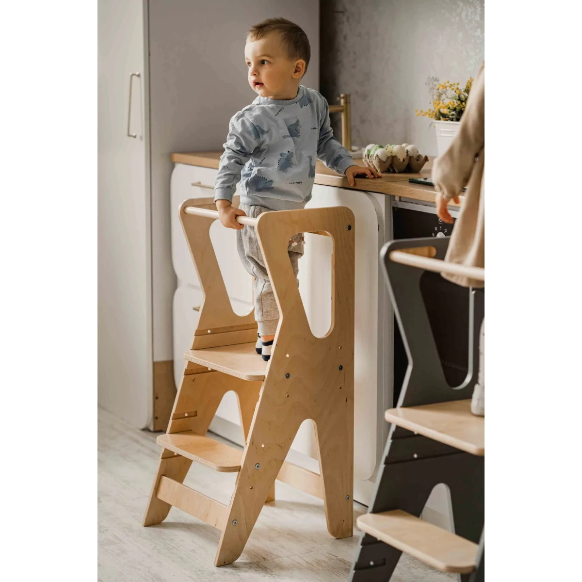 Luna Toys Nature Houten Leertoren Keukenhulp 9503009900 5 Luna Toys Nature Houten Leertoren Keukenhulp 9503009900 - Afbeelding 3
