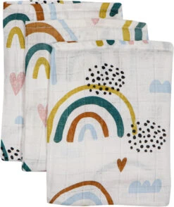 Blush & Blossom Rainbow Hydrofiel Starterset TR-BB4050 11 Blush & Blossom Rainbow Hydrofiel Starterset TR-BB4050 -Babyproducten Winkel mamaloes blush blossom muslin baby starter pack rainbow 03