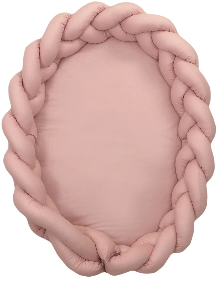 MamaLoes Amy Pure Roze 2-in-1 Babynest En Braided Bedbumper 80662 3 MamaLoes Amy Pure Roze 2-in-1 Babynest En Braided Bedbumper 80662