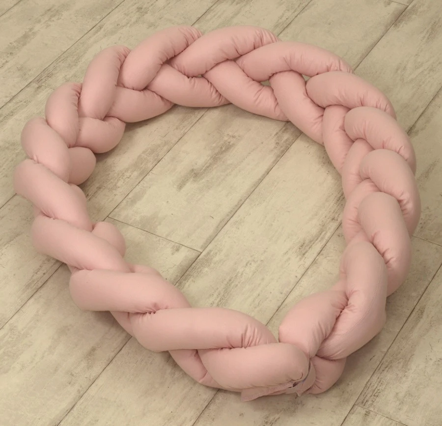 MamaLoes Amy Pure Roze 2-in-1 Babynest En Braided Bedbumper 80662 7 MamaLoes Amy Pure Roze 2-in-1 Babynest En Braided Bedbumper 80662 - Afbeelding 5