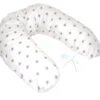 MamaLoes Amy Wit Met Grijze Sterren Voedingskussen 66781 -Babyproducten Winkel mamaloes amy wit met grijze sterren voedingskussen 66781