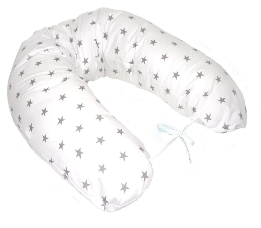 MamaLoes Amy Wit Met Grijze Sterren Voedingskussen 66781 3 MamaLoes Amy Wit Met Grijze Sterren Voedingskussen 66781