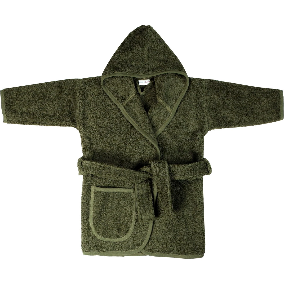 MamaLoes Badstof Groen 1-2jr Badjas ML010308 4 MamaLoes Badstof Groen 1-2jr Badjas ML010308 - Afbeelding 2