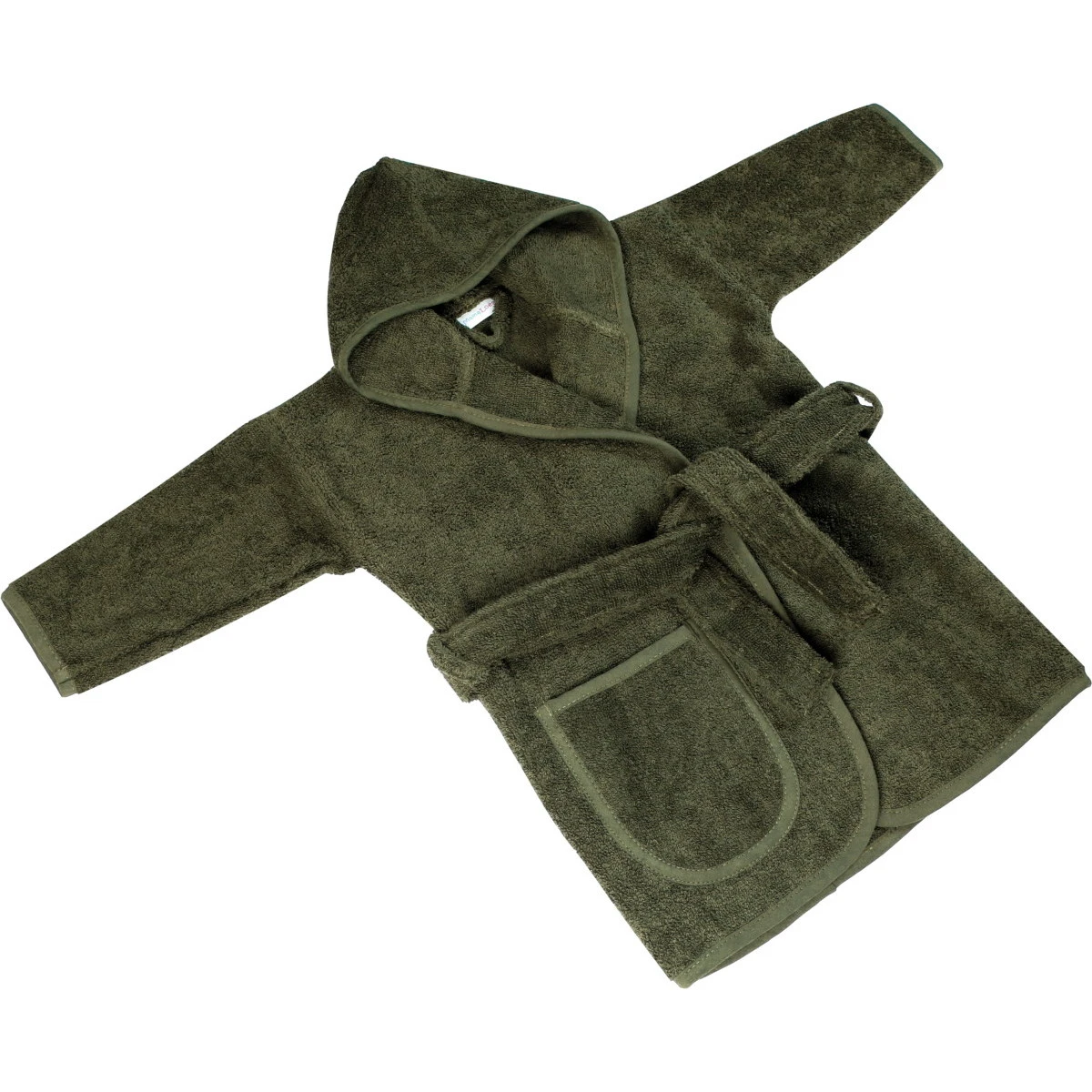 MamaLoes Badstof Groen 0-1jr Badjas ML010307 6 MamaLoes Badstof Groen 0-1jr Badjas ML010307 - Afbeelding 4